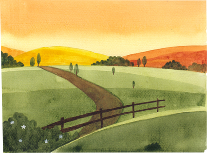 Watercolor Landscape Illustration